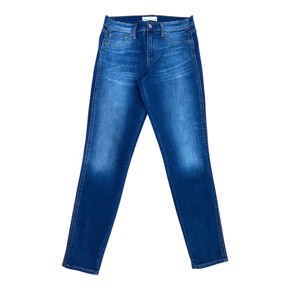 Gap 1969 Easy Leggings Jeans Women's Size 29R Dark‎ Wash Stretch Denim Mid Rise
